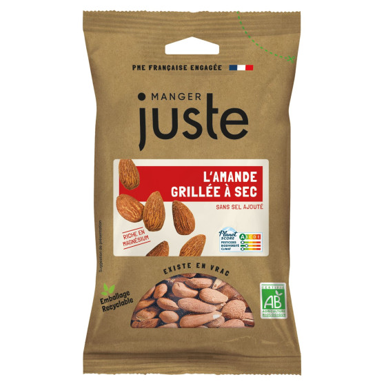 AMANDES DECORTIQUEES GRILLEES A SEC BIO