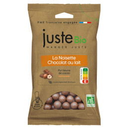 NOISETTES ENROBEES CHOCOLAT AU LAIT BIO